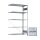 META CLIP Anbauregal 2000 x 1300 x 600 mm, 5 Böden, verzinkt