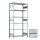 META CLIP Grundregal 2500 x 1300 x 800 mm, 6 Böden, verzinkt