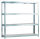 META SPEED-RACK Weitspannregal 1970 x 2500 x 400 mm, 4 Ebenen, Stahlpaneelböden
