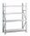 META MINI-RACK Grundregal 2500 x 1400 x 1050 mm, 4 Ebenen, Stahlpaneelauflage