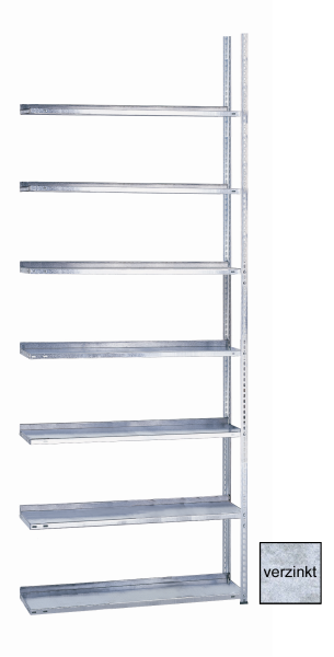 META FIX Anbauregal 2500 x 1250 x 300 mm, 7 Böden
