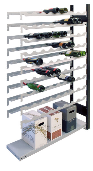 SCHULTE Wein-Anbauregal 1800 x 1000 x 250 mm, 9 Ebenen