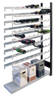 SCHULTE Wein-Anbauregal 1800 x 1000 x 250 mm, 9 Ebenen