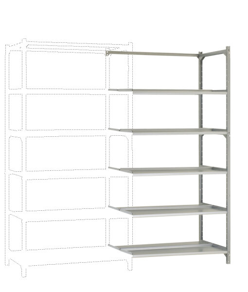 MANUFLEX Archiv-Anbauregal 1900x930x600 mm, 5 Böden