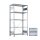 META CLIP Grundregal 2000 x 1000 x 800 mm, 5 Böden, verzinkt