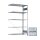 META CLIP Anbauregal 2000 x 1300 x 300 mm, 5 Böden, verzinkt
